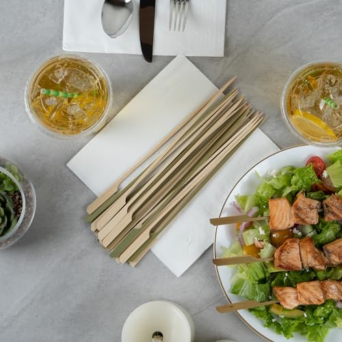 Restaurantware-10 Inch Paddle Bamboo Skewers, 1000 Disposable Bamboo Food Picks - Sturdy, Paddle Head, Bamboo Decorative Picks, Sustainable, For Serving Appetizers And Cocktail Garnishes