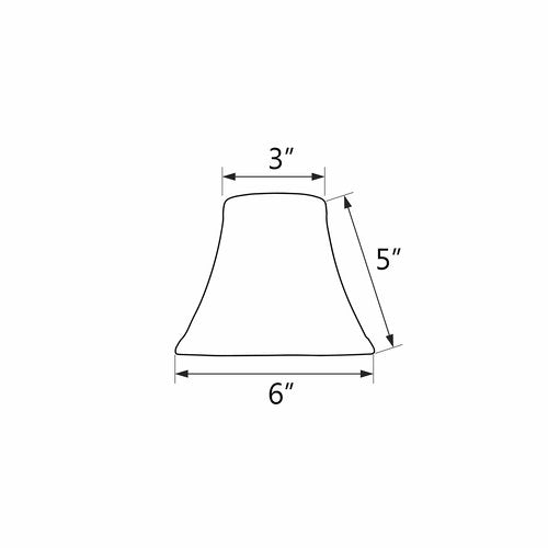 Aspen Creative 32128-5A Small Hardback Empire Shape Chandelier Clip-On Lamp Shade Set (5 Pack), Transitional Design in White, 6" bottom width (3" x 6" x 5")