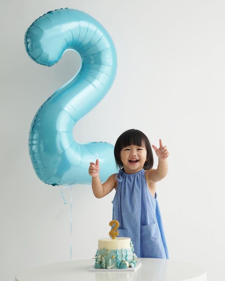 Pearlescent Blue 40-Inch Number Balloon - 0 Birthday Decoration for Men & Women | Perfect Party Supplies