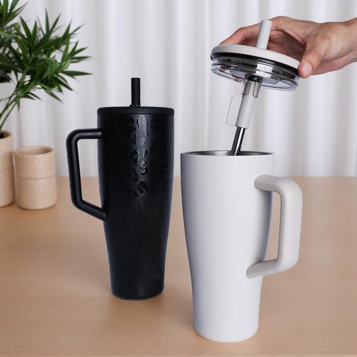 Jetstop Straw Kit Compatible with Brumate Era 30 oz - 2 Stainless Steel Straws with Silicone Straw Connectors, Sealing Rings & Cleaning Brushes - Reusable Accessories for Brümate Tumbler