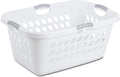Sterilite Ultra Laundry Basket - Durable White Design with Comfortable Titanium Handles