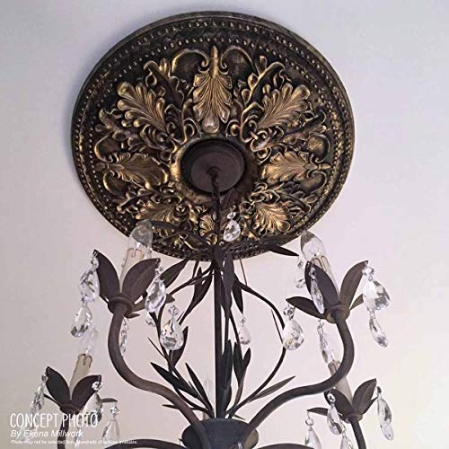 25 1/4"OD x 4"ID x 2"P Spiral Ceiling Medallion (Fits Canopies up to 4")