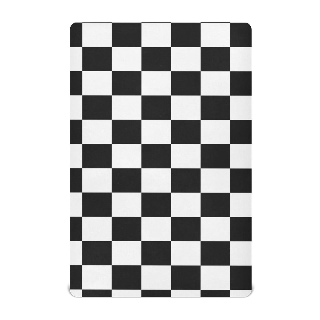 Checkerboard Plaid Crib Sheets for Boys Girls Pack and Play Sheets Breathable Mini Crib Sheets Fitted Crib Sheet for Standard Crib and Toddler Mattresses Baby Crib Sheets for Boys Girls, 52x28IN