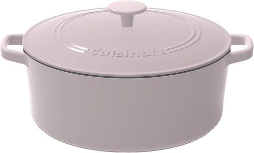 Cuisinart Enameled Cast Iron Round Casserole - 7-Quart Gray Cookware for Perfect Meals