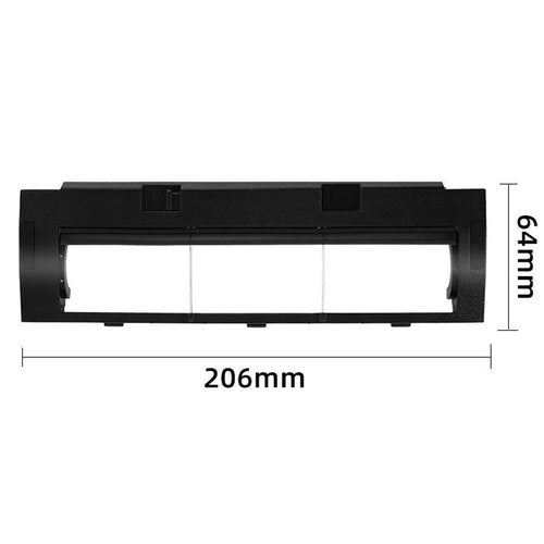 Main Brush and Main Brush Cover Guard for ihome Autovac Nova Vacuum Cleaner Accessories Replacement Spare Parts for iHRV6-blk for Proscenic M7 Pro M7 M8