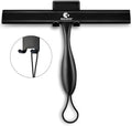 Bold Handle Shower Squeegee by [Brand Name] | 11" Anti-Rust Silicone for Glass Doors - Ergonomic Design, Black