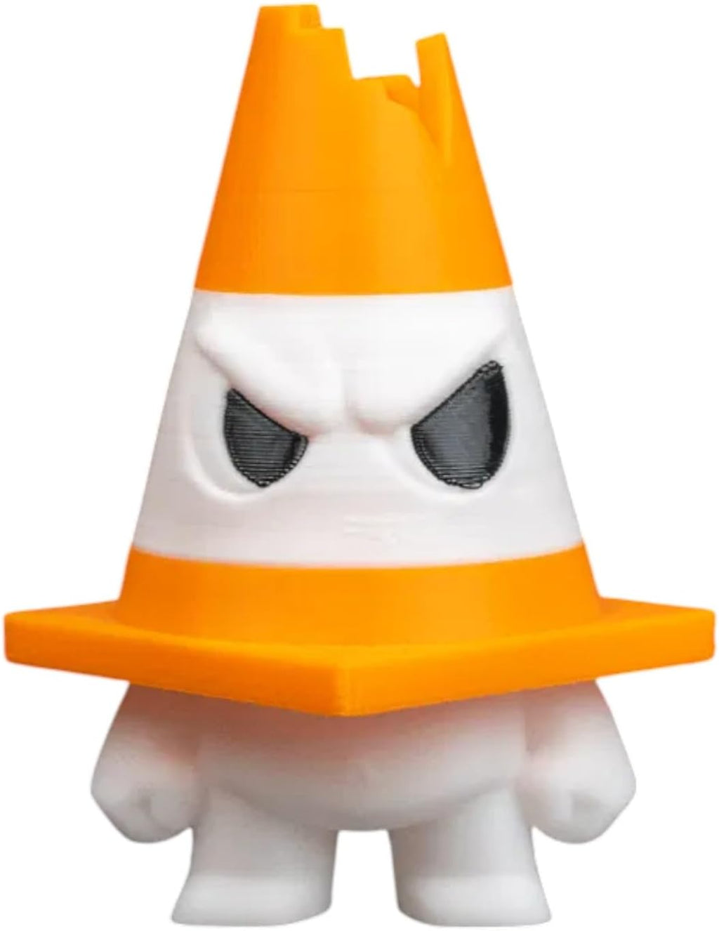 Anty Figurine by Cone-tained - Quirky Angry Traffic Cone Character | Unique 3D Printed Desk Decor for Teens & Adults
