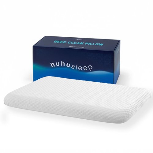 Huhu Sleep Thin Memory Foam Pillow for Stomach Sleepers - 2.75 Inch Low Profile Flat Pillows for Sleeping, Slim Odorless Foam Pillow and Case with 37% Rayon derived from Bamboo, Standard Size