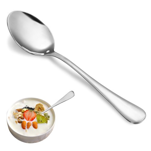 32 Pcs Teaspoons Set, Food Grade Stainless Steel Tea Spoons, Durable Small Spoons, Metal Dessert Spoon, Spoon Silverware for Home, Kitchen or Restaurant, Mirror Polished & Dishwasher Safe, 6.7-Inch