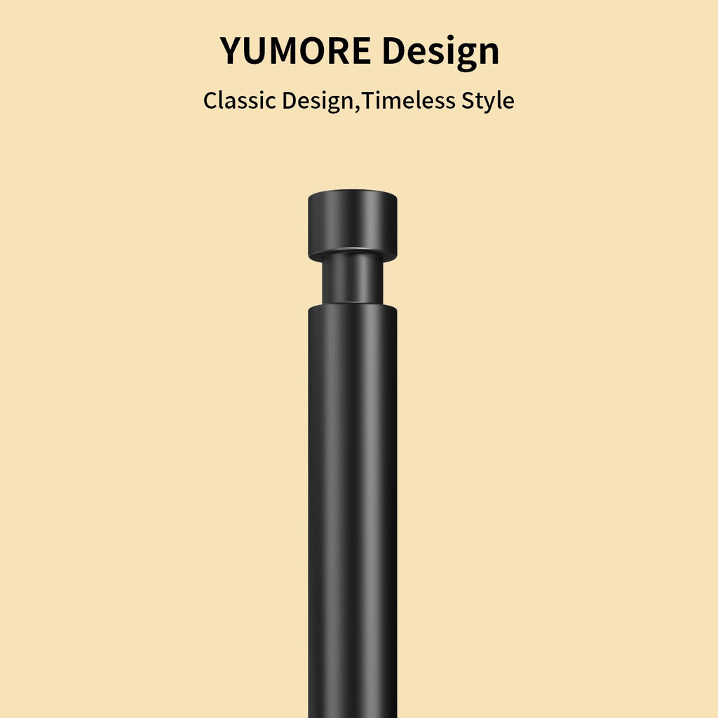 YUMORE Paper Towel Holder Countertop, Black Paper Towel Holder with Weighted Base Non Slip, Standing Paper Towel Roll Holder for Kitchen Bathroom, Stainles Steel (Matte Black)