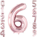 GOER 42-Inch Rose Gold Foil Number 6 Balloons - Perfect for 6th & 66th Birthday Celebrations