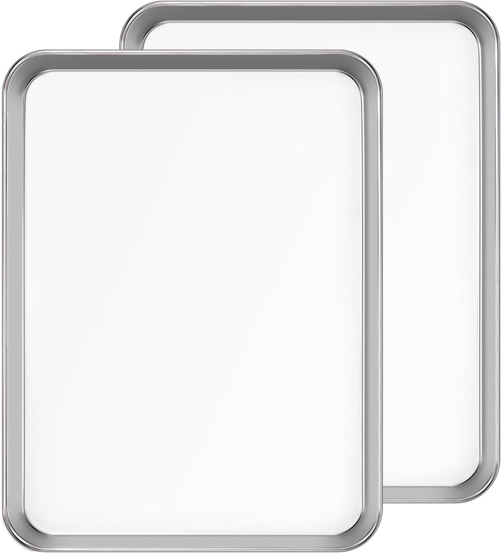 Skiennix Baking Sheet Set - 18-Inch Commercial Grade Stainless Steel Pans | Non-Toxic & Easy Clean