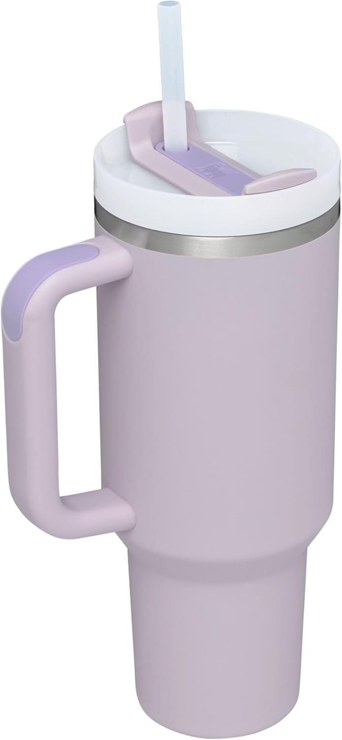 STANLEY Quencher H2.0 Tumbler - 40 oz Insulated Stainless Steel with Handle & Straw | Orchid Color