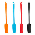 4 Pcs Silicone Jar Spatulas with Long Handle, Non-Stick Rubber Spatula Heat Resistant Silicone Scraper Spatulas for Baking Cooking Blenders Mixing