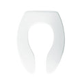 BEMIS 1655SSCT Commercial Open Front Plastic Toilet Seat, Heavy Duty Industrial No Slam Seat without Lid for Long Lasting Use, Made in USA, Elongated, White