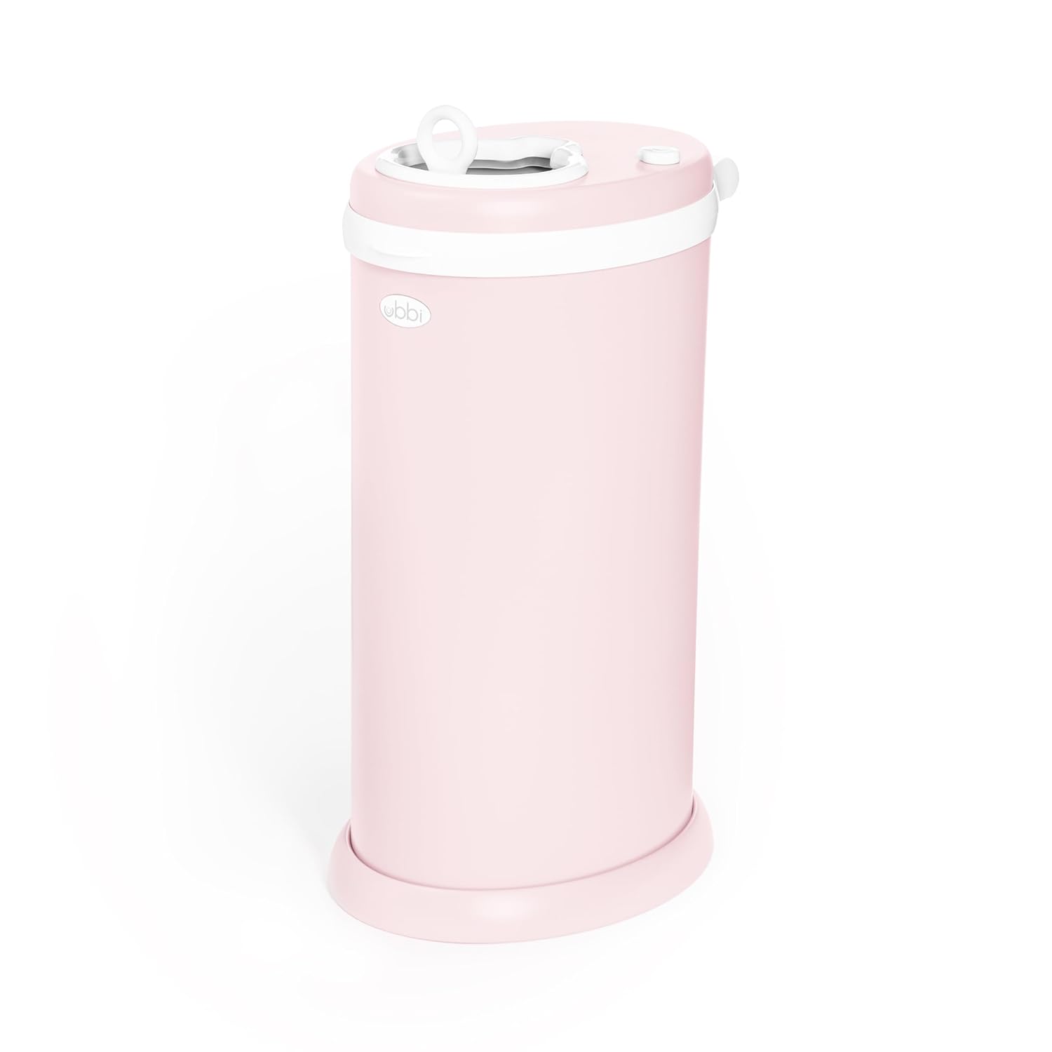 Ubbi Steel Diaper Pail - Odor Locking Design, No Special Bag Needed | Award-Winning Blush Pink