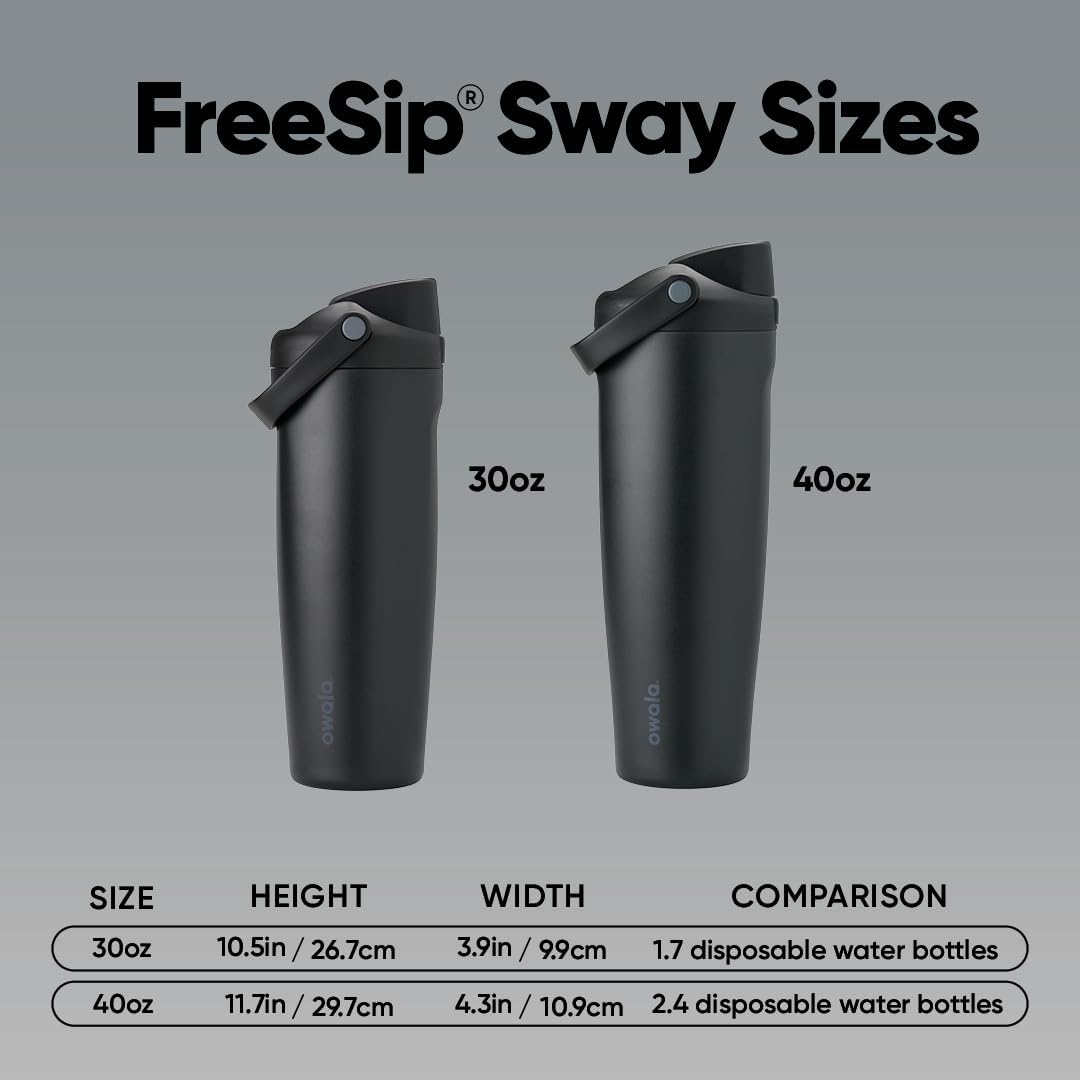 Owala FreeSip Sway Insulated Stainless Steel Water Bottle - 30oz, BPA Free, Leak Proof, Two-Way Spout