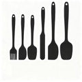 Silicone Spatula(6-piece set) High Temperature Resistant, Food Grade Silicone, Dishwasher Safe, for Baking and Cooking