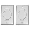 Pokin (2) Central Vacuum White Inlet Valves for Beam Central Vac - White Round Door