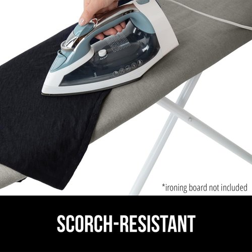 GORILLA GRIP Ironing Board Cover - 15x54 Silver with Rug Gripper | 2x3 Feet Beige Bundle
