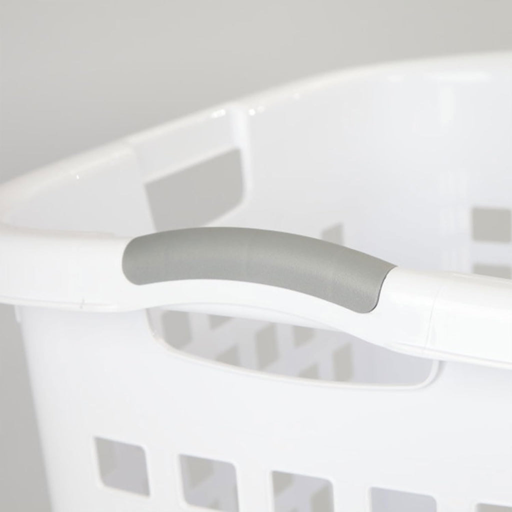 Sterilite Ultra Easy Carry Hamper - White with Titanium Inserts | 4-Pack for Convenient Laundry Storage