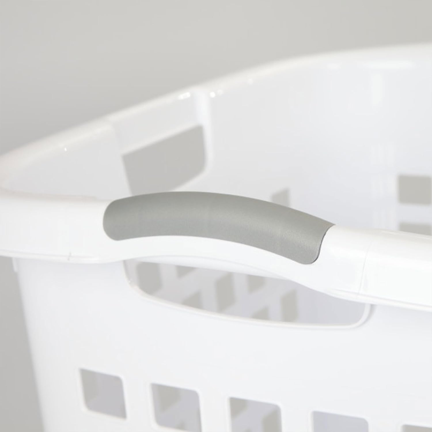 Sterilite Ultra Easy Carry Hamper - White with Titanium Inserts | 4-Pack for Convenient Laundry Storage