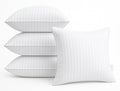 Oubonun 18 x 18 Throw Pillow Inserts, Firm and Fluffy Decorative Square Pillows for Couch Bed Sofa with Soft Cotton Cover White Cushion with Down Alternative Pack of 4