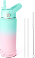Fimibuke Insulated Kids Water Bottle - 18oz BPA-Free Stainless Steel Tumbler with Straw | Leak-Proof Design in Bubble Gum