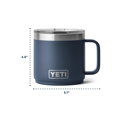 YETI Rambler 14 oz Ceramic Lined Stackable Mug, Vacuum Insulated, Stainless Steel with MagSlider Lid, Cape Taupe