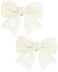 M METERXITY Bow Shoe Clips - Elegant Satin Detachable Buckles for Women | 2-Pack for DIY Decor & Weddings