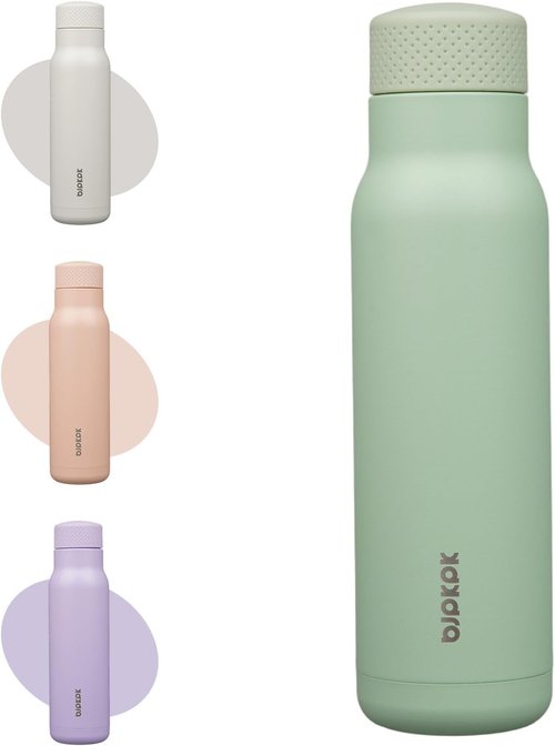 BJPKPK Stainless Steel Water Bottle - 21oz Insulated Thermal Flask | Leakproof & Keeps Drinks Hot or Cold - Mint Green
