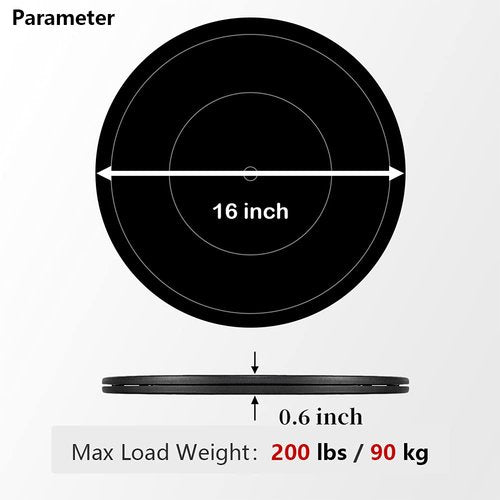 VOLCANOES CLUB 16 Inch Lazy Susan Turntable - Heavy Duty Rotating Swivel Steel Ball Bearings - Flat Base Stand for TV/Computer/Monitor/Arts/Crafts/Bonsai/Statue/Cabinet Organizer (3 Pack/Black)