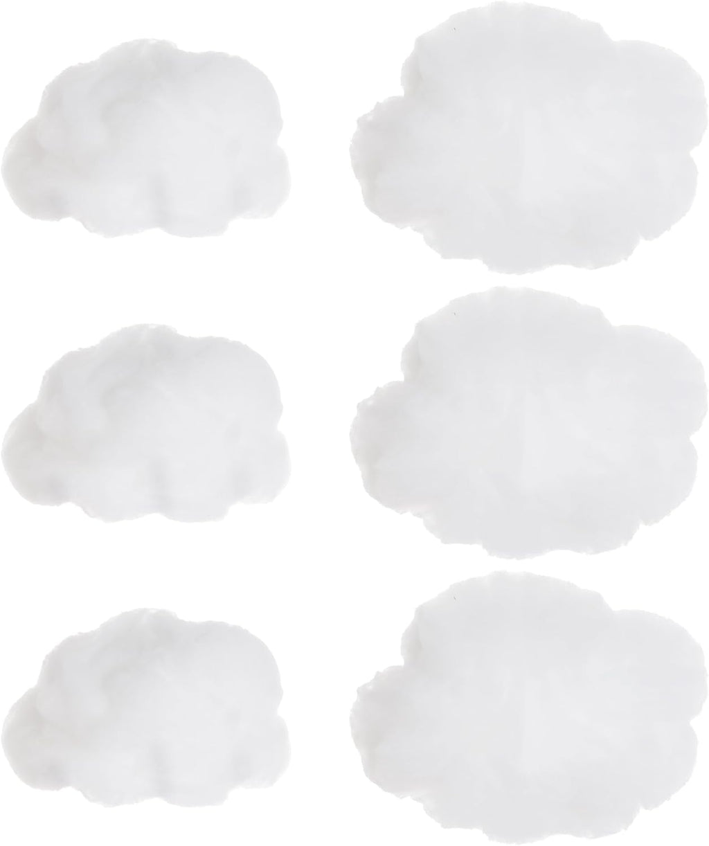 Tiggell 6-Piece Artificial 3D Cloud Props | Hanging Ornaments for DIY Room Decor & Events