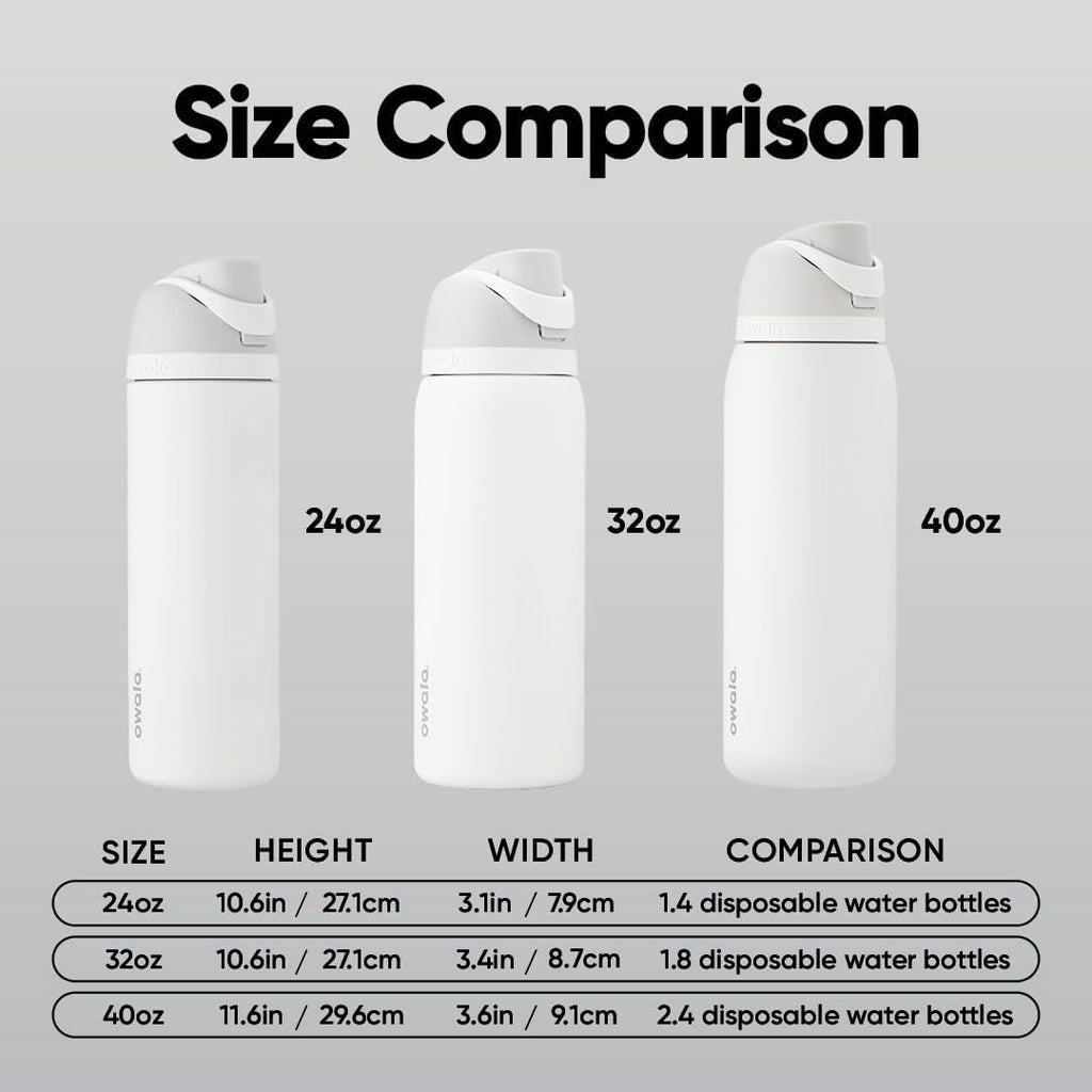 Owala FreeSip Insulated Stainless Steel Water Bottle - BPA-Free, 24 oz, Perfect for Sports & Travel | Crown Jewel
