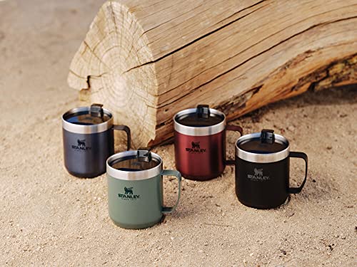 Stanley 1913 Classic Legendary Camp Travel Mug 0.35L - Keeps 1.5 Hours Hot - 3 Hours Cold - Dishwasher Safe - Stainless Steel Coffee Cup - BPA-Free - Matte Black