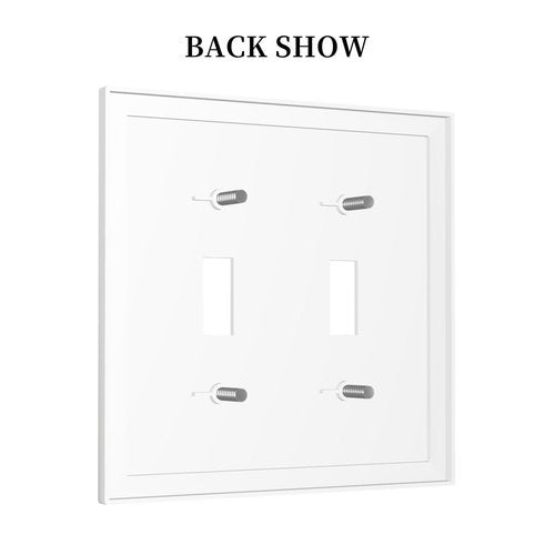 Donecmminery Decorative Switch Plates Bee Honeycomb Flowers Plant Leaves 2 Gang Double Toggle Outlet Light Switch Cover Wall Plate Electrical Faceplate For Nursery Kids Room Decor