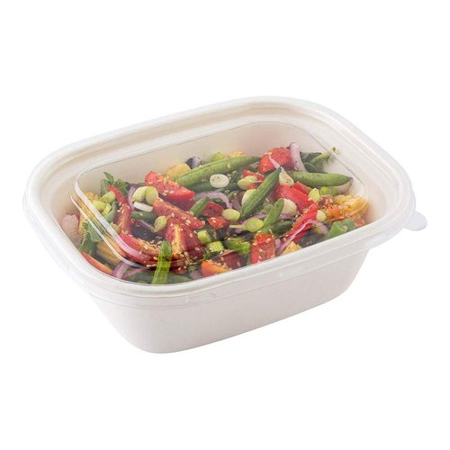 Restaurantware LIDS ONLY: Pulp Tek Plastic Flat Lids 100 Disposable Lids For Containers - Containers Sold Separately Built-In Tab Clear Plastic Flat Lids Fits 40 And 60 Ounce Bagasse Containers