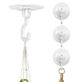 Adhesive Wall & Ceiling Decor Hooks: 4-Pack 3 lbs Heavy Duty No-Drill 360° Swivel Adjustable for Hanging Home Accents Lights Plants Wind Chimes Compatible with 3M Command Strips