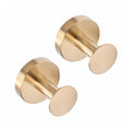 YWCOO Towel Hooks for Bathroom 304 Stainless Steel Coat Robe Clothes Hook for Bathroom Kitchen Living Room Wall Mounted Shower Hooks for Inside Shower 2 Golden (Drilling Installation)