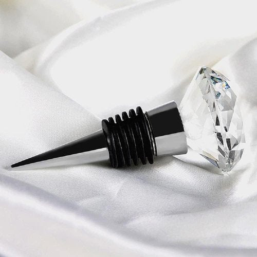 Decorative Crystal Wine and Beverage Bottle Stopper for Wine,Made of Zinc Alloy and Glass,Reusable Plug with Gift Box (1pcs Crystal)