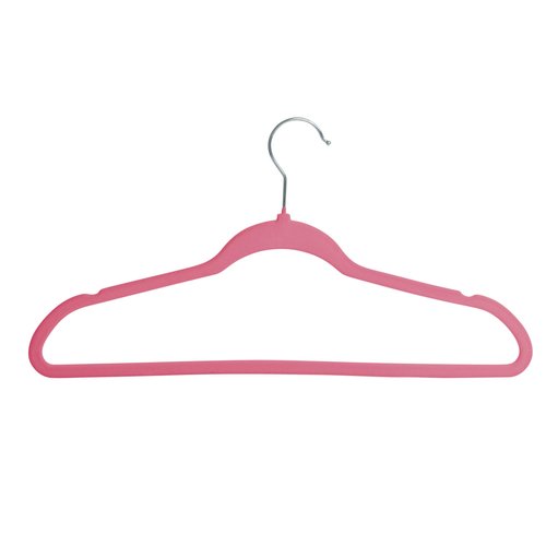 Honey-Can-Do 25-Pack Slim-Profile Non-Slip Velvet Hangers, Pink HNG-09734 Pink