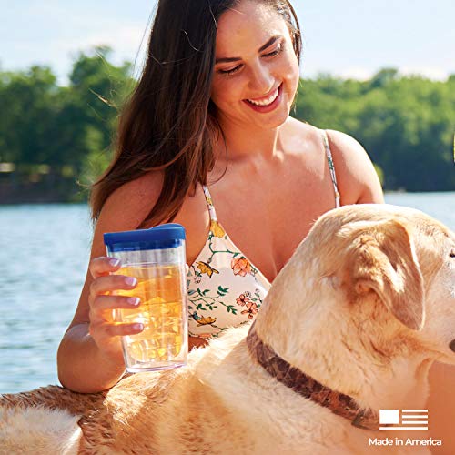 Tervis Shamrock Made in USA Double Walled Insulated Tumbler Travel Cup Keeps Drinks Cold & Hot, 16oz, Classic