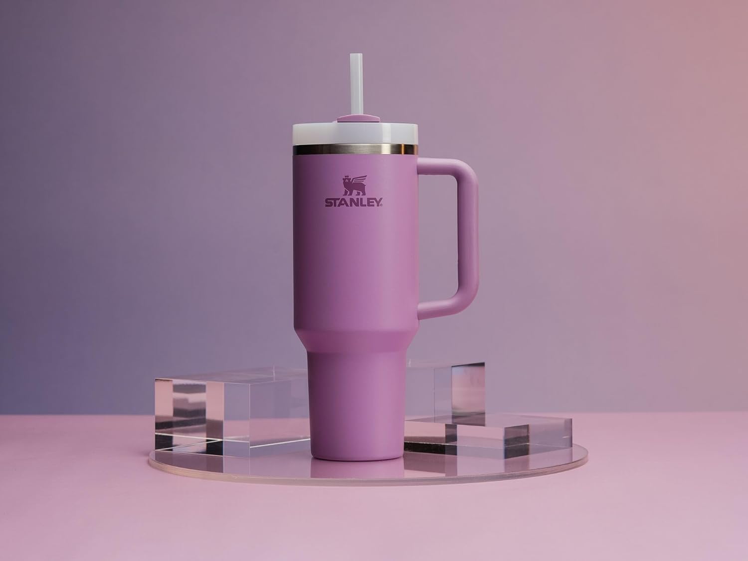 STANLEY Quencher H2.0 Tumbler - 40 oz Insulated Stainless Steel Cup with Handle & Straw | BPA-Free | Lilac