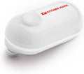 Kitchen Mama Mini Electric Can Opener - Smooth Edge, One-Press Operation | Portable & Cordless (White)