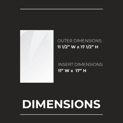 Risch Double-Sided All Clear Vinyl Menu Cover, Two-Sided 2 View Plastic Menu Holder, Slip in Top-Loading Cover, Wipeable, Reusable, 11” x 17”, Pack of 24