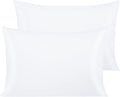 NTBAY Egyptian Cotton Pillowcases - Soft & Breathable 500 Thread Count | Set of 2, 20x30 Inches, White