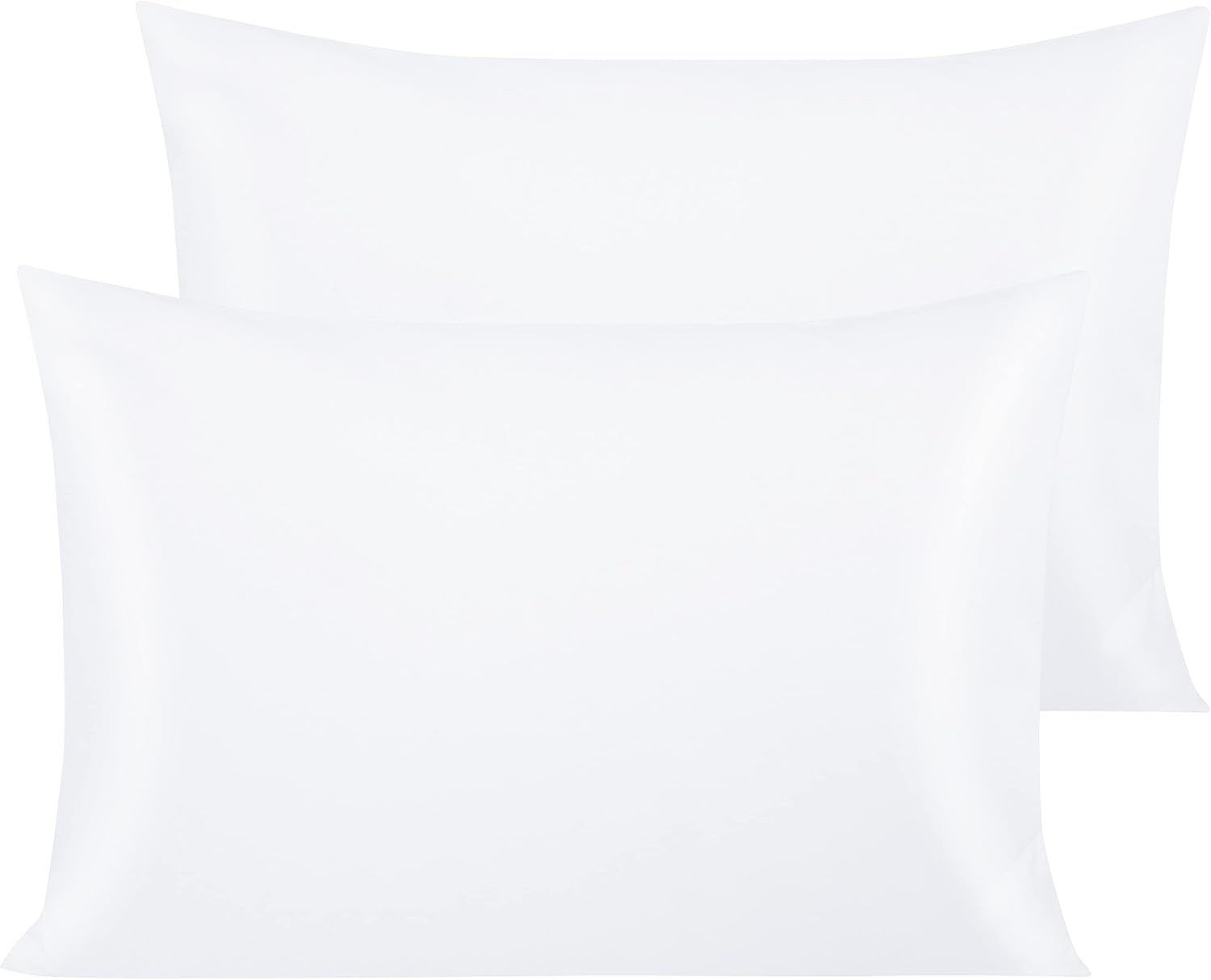 NTBAY Egyptian Cotton Pillowcases - Soft & Breathable 500 Thread Count | Set of 2, 20x30 Inches, White