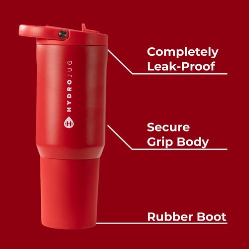 HydroJug Sport - 20oz Stainless Steel Tumbler with Straw | Vacuum Insulated & Leakproof, Ergonomic Design