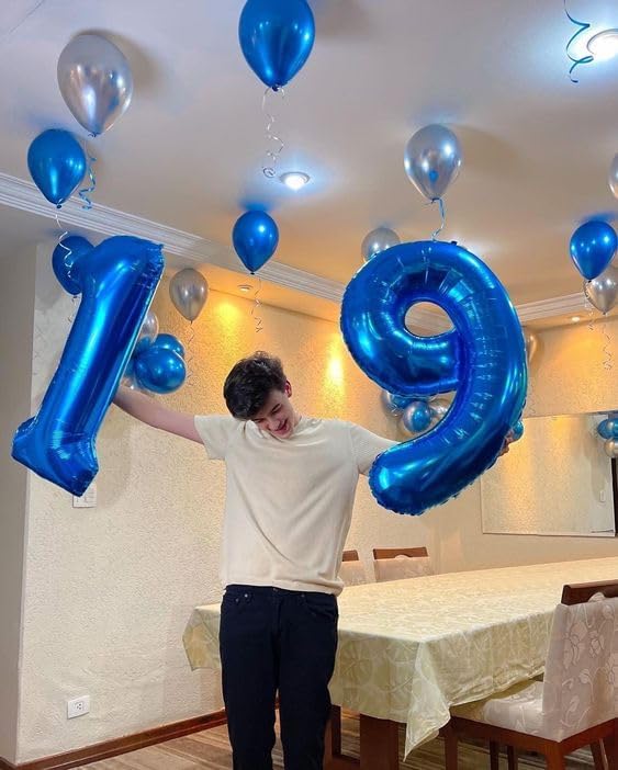 Number 9 Balloon by [Brand Name] - 40 Inch Navy Blue Giant Birthday Decoration for All Ages