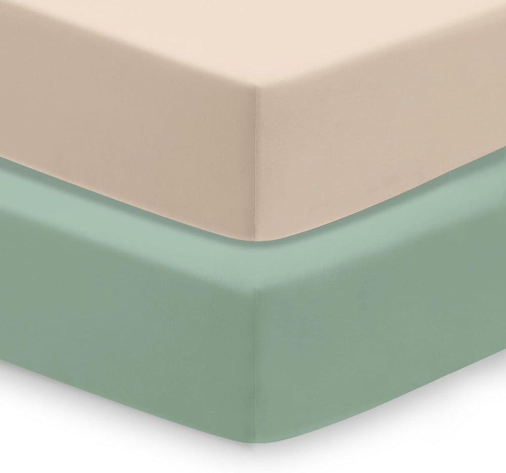 Regine Switzerland Baby Crib Sheets - Soft Fitted 2-Pack for Boys & Girls | Breathable 28x52x8in